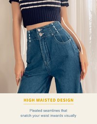 【Den!m LITE】Perfect Waistline JEANS PANTS Airy Lightweight Fabric Extra High Waisted Slimming Jeans Pants DNA